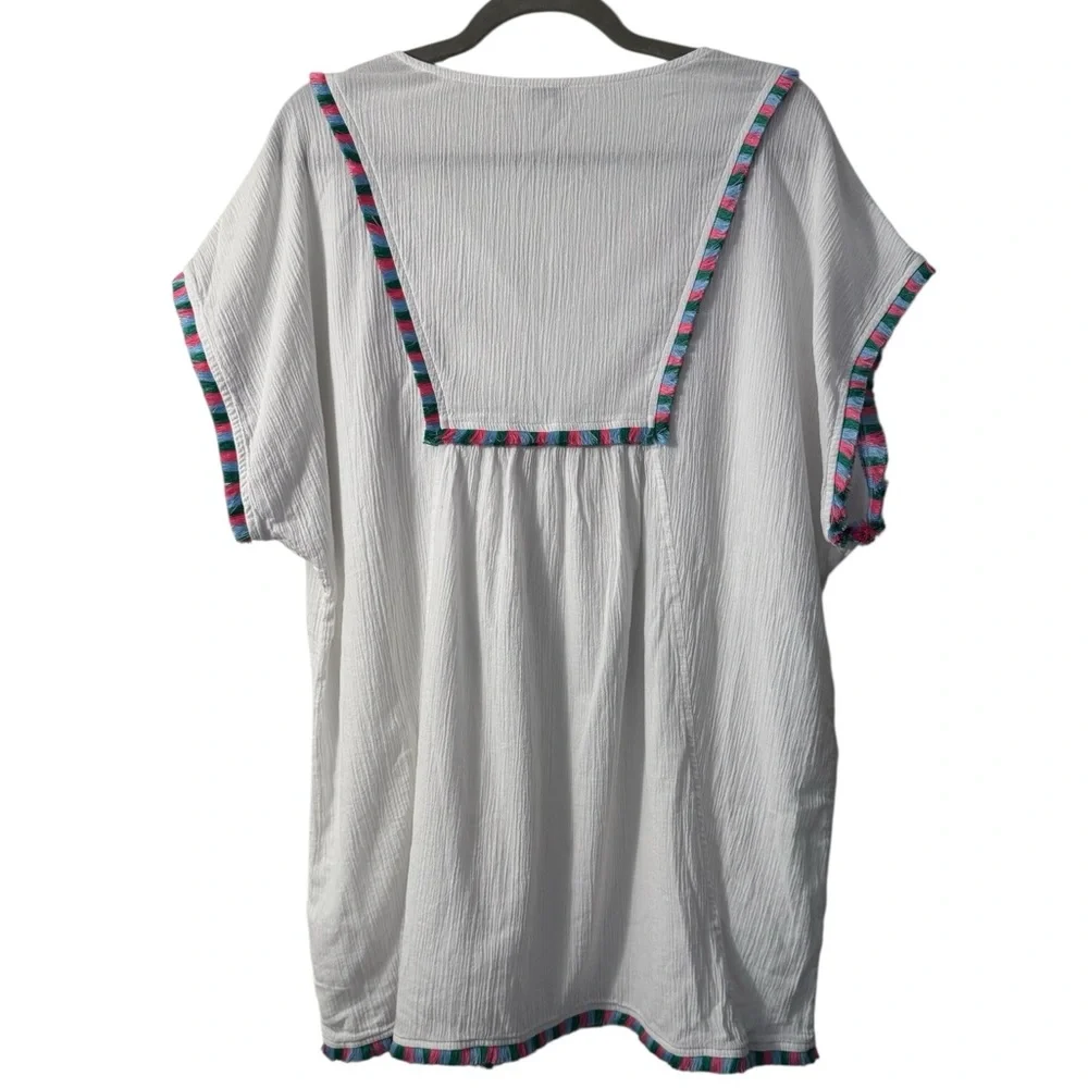 J. Crew Fringe Beach Tunic Cotton Cover-Up - Picture 5 of 7